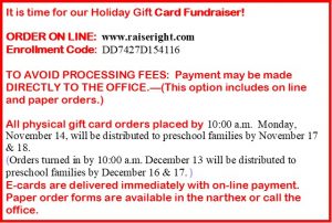 11.2 Holiday Gift Card Fundraiser